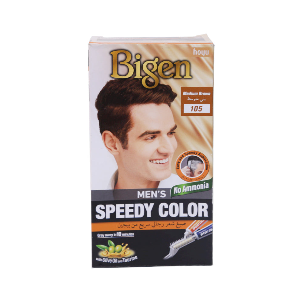 BIGEN MENS SPEEDY HAIR COLOR MEDIUM BROWN 105 Default Title - MamasJan haircare