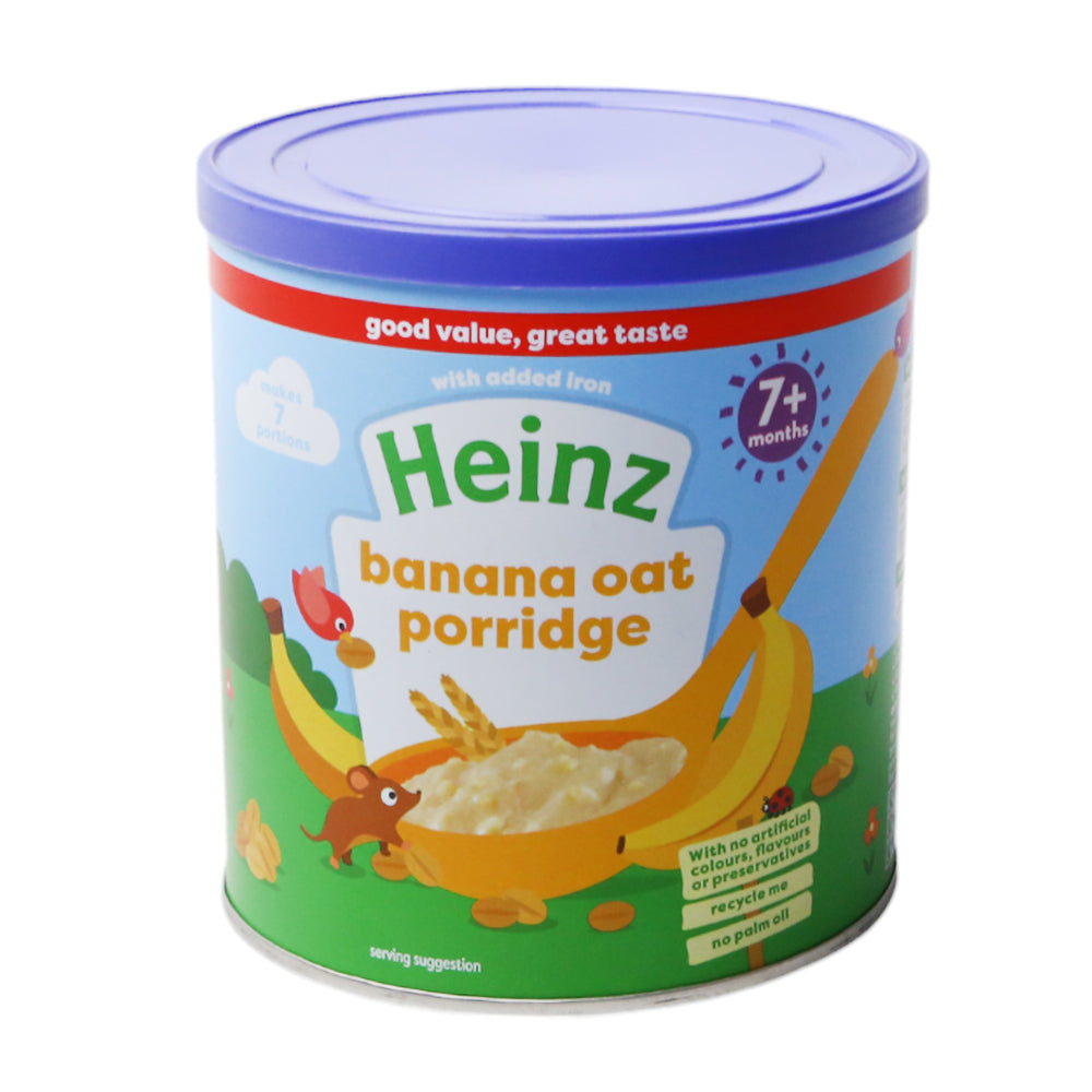 HEINZ BABY FOOD BANANA OAT PORRIDGE TIN 7+ 220 GM Default Title - MamasJan Grocery