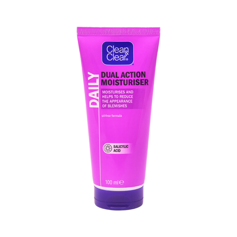 CLEAN & CLEAR DUAL ACTION MOISTURISER OIL FREE 100 ML Default Title - MamasJan skincare