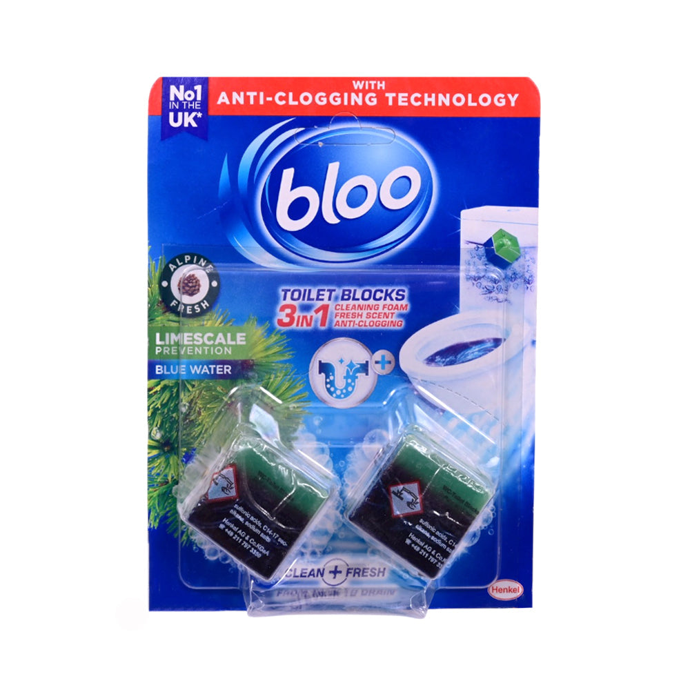 BLOO TOILET FRESHING BLOCKS 2IN1 LIMESCALE 2X50 GM Default Title - MamasJan Grocery Nonfood