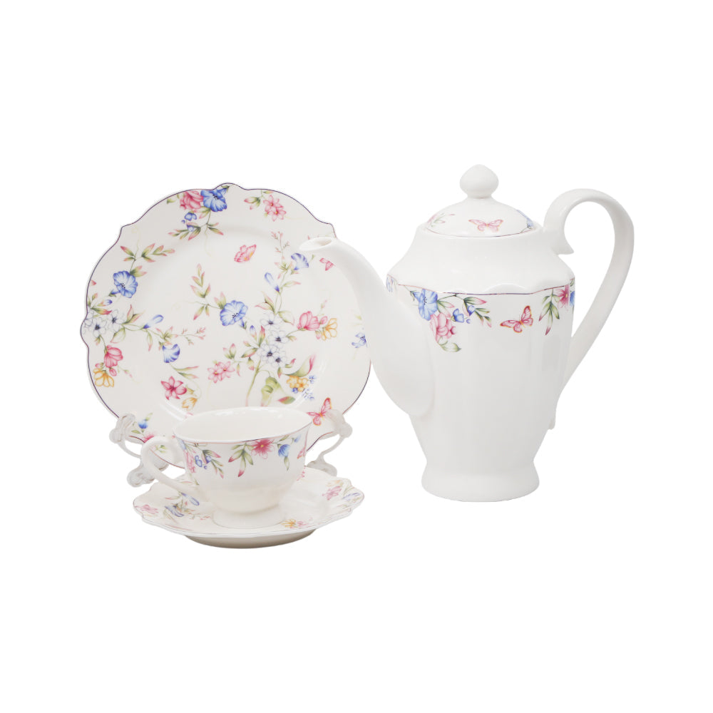 TEA SET 24PC ROYAL BISTRO IR QRD25054-5 Default Title - MamasJan Crockery
