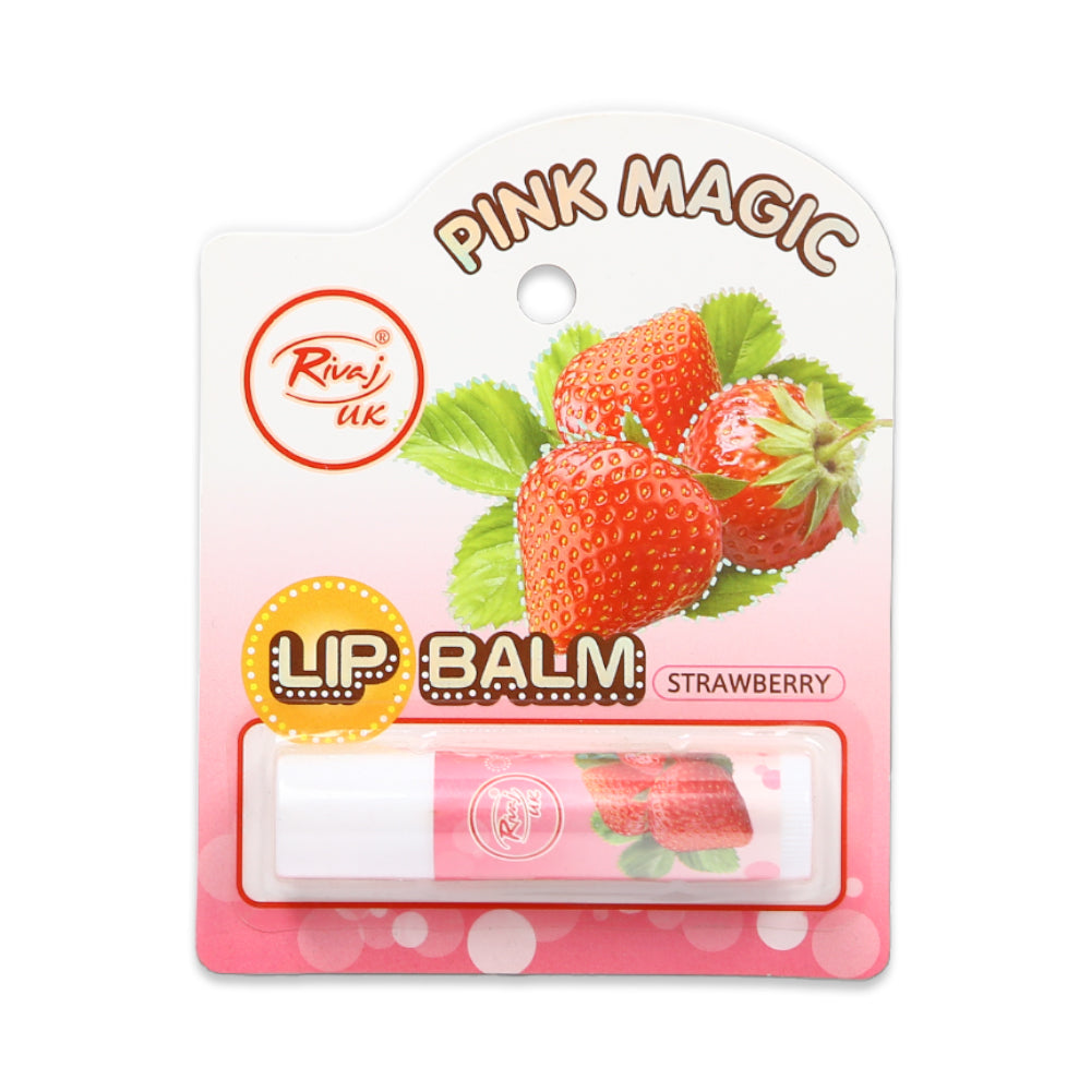 RIVAJ LIP BALM STRAWBERRY PINK 2 GM Default Title - MamasJan Makeup