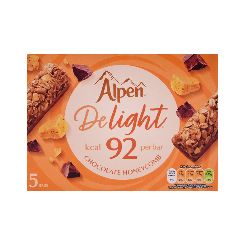 ALPEN CEREAL BAR CHOCOLATE HONEYCOMB 5 BARS 120 GM Default Title - MamasJan GroceryFoods
