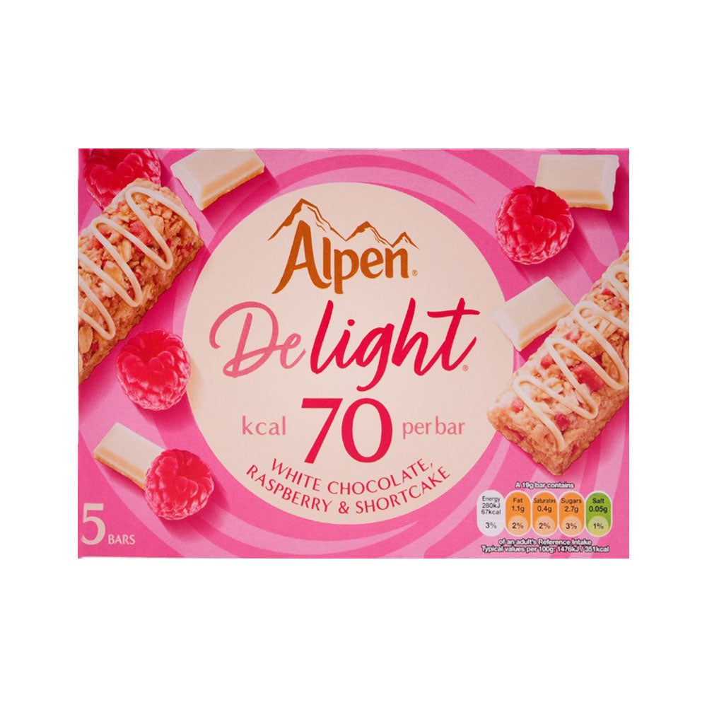 ALPEN CEREAL BAR WHITE CHOCOLATE RASPBERRY 5 BARS 120 GM Default Title - MamasJan GroceryFoods