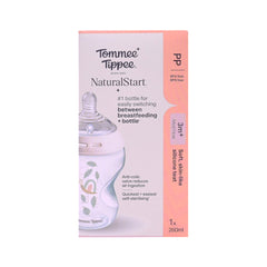 TOMMEE TIPPEE NATURAL START 3M PLUS MED FLOW PRINTED 260 ML Default Title - MamasJan Baby Maternity Care