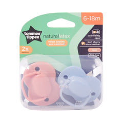 TOMMEE TIPPEE NATURAL LATEX SOOTHER 6-18M 2 PC 433533 Default Title - MamasJan Grocery Nonfood