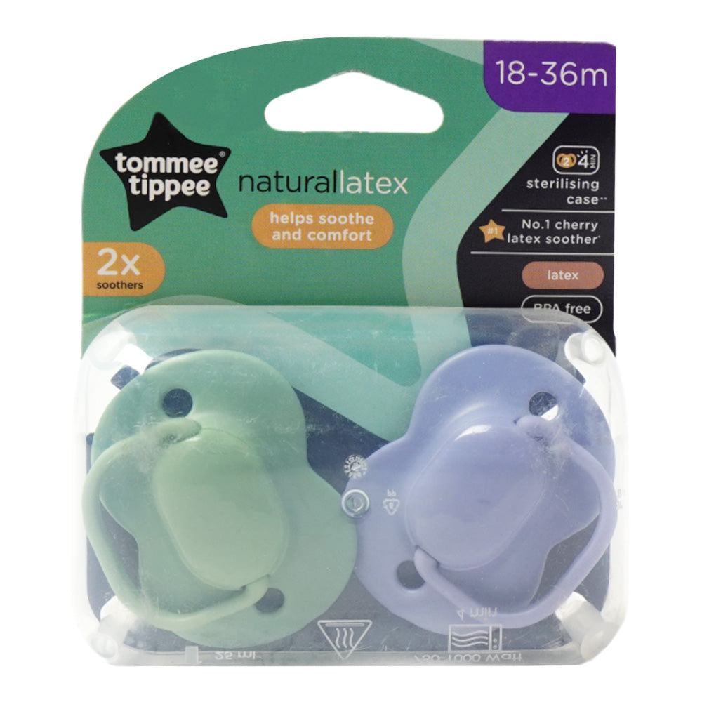 TOMMEE TIPPEE NATURAL LATEX SOOTHERS 18-36M 2 PC 433534 Default Title - MamasJan Grocery Nonfood