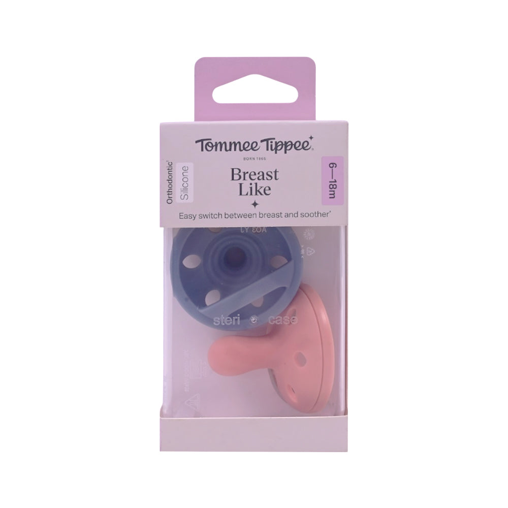 TOMMEE TIPPEE 6-18M BREASTLIKE SOOTHER 2 PCS Default Title - MamasJan Baby Maternity Care