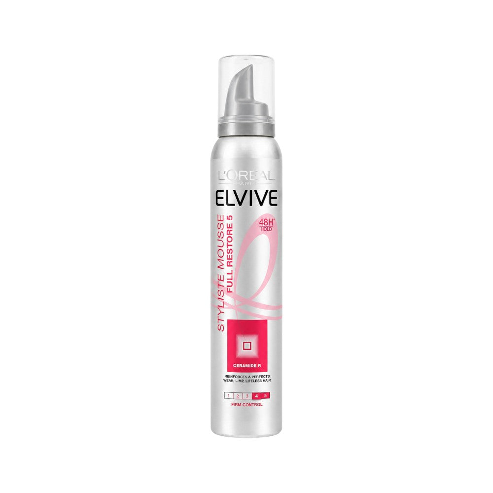 LOREAL ELVIVE STYLE MOUSSE FULL RESTORE 5 FIRM CONTROL 200 M Default Title - MamasJan haircare