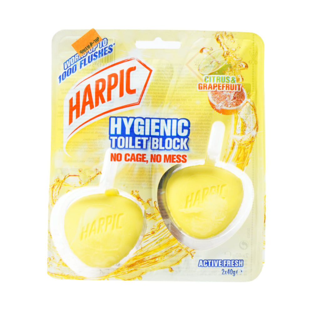 HARPIC TOILET FRESHENER CITRUS & GRAPEFRUITS 2X40 GM Default Title - MamasJan Grocery Nonfood