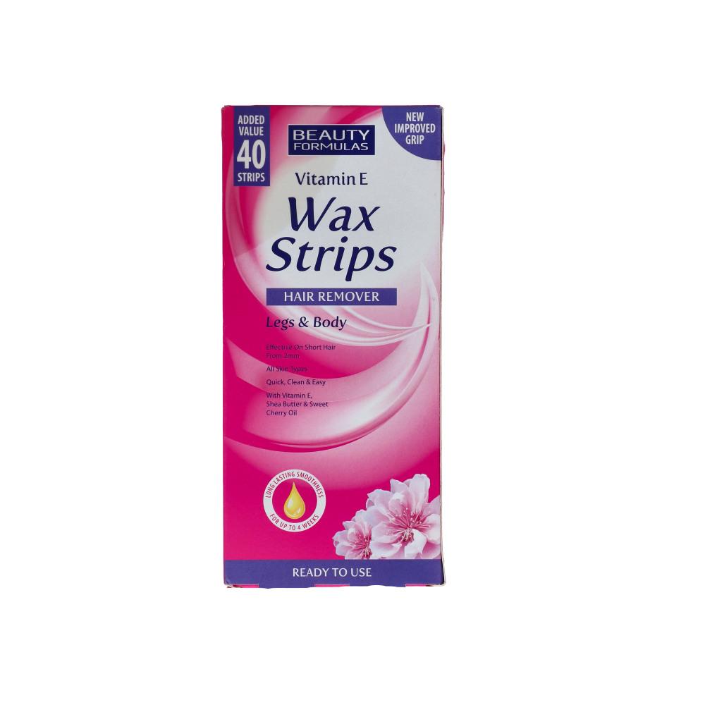 BEAUTY FORMULA HAIR REMOVER WAX STRIPS VITAMIN E 40S Default Title - MamasJan Grocery Nonfood