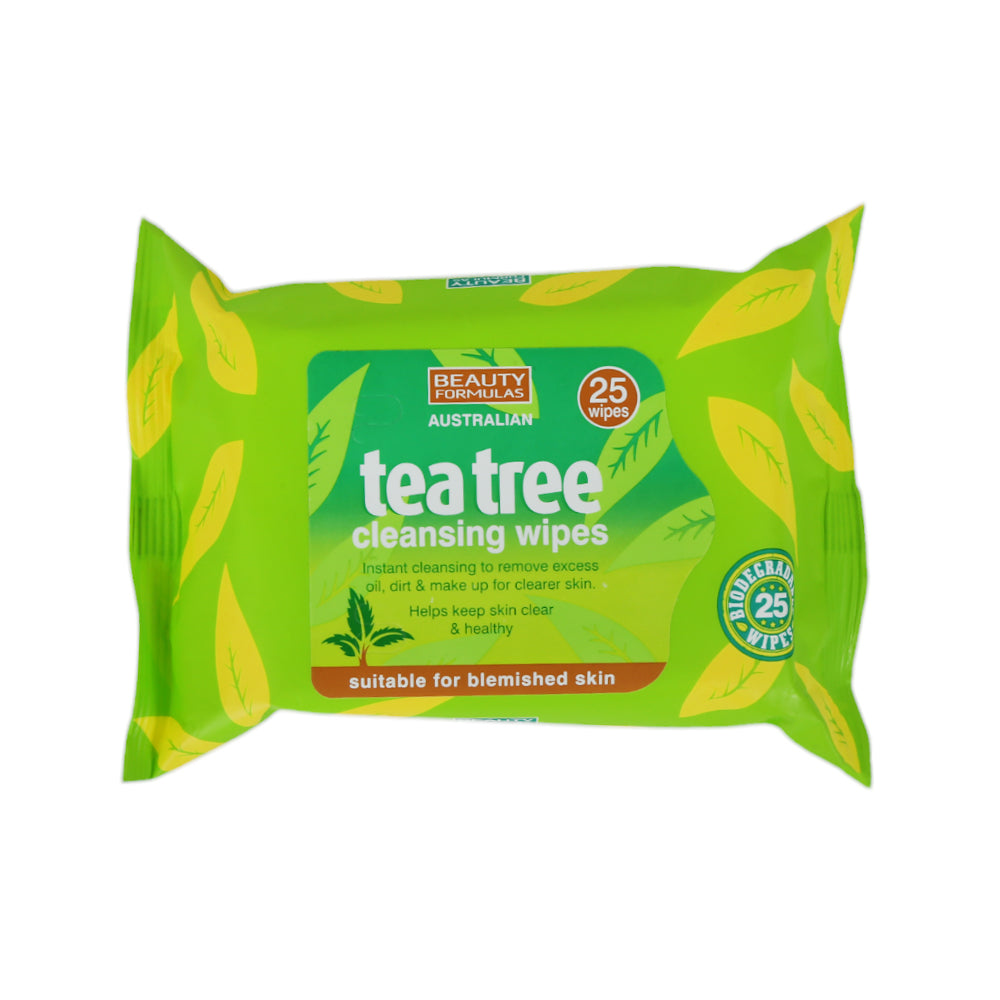 BEAUTY FORMULAS TEA TREE CLEANSING WIPES 25PCS Default Title - MamasJan skincare