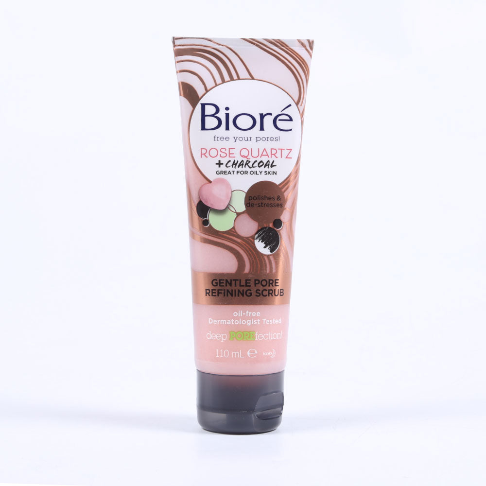 BIORE ROSE QUARTZ CHARCOAL REFINING SCRUB 110ML Default Title - MamasJan skincare
