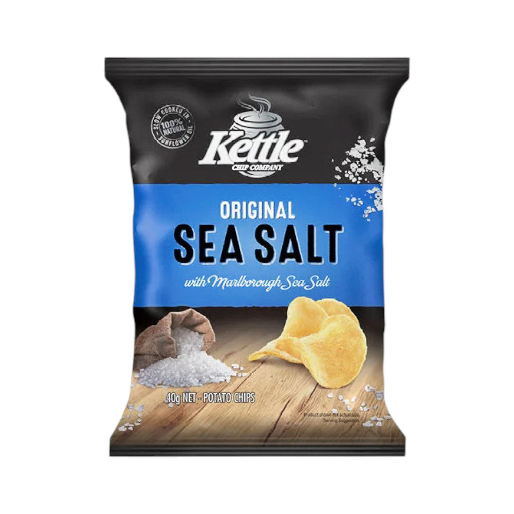 KETTLE CHIPS SEA SALTED 40GM Default Title - MamasJan Grocery Food