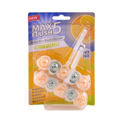 MAX FLUSH 5 TOILET AIR FRESHNER CITRUS SPARKLE 2X45 GM Default Title - MamasJan Grocery Nonfood