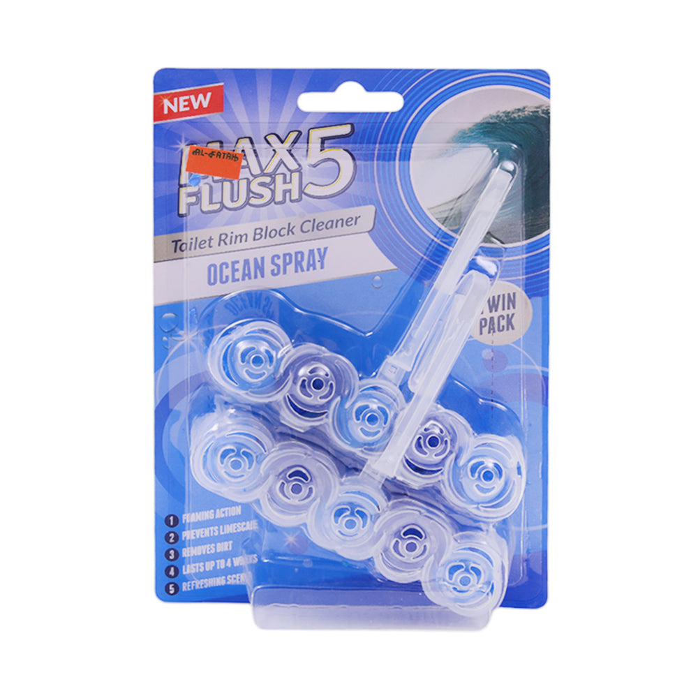 MAX FLUSH 5 TOILET AIR FRESHNER OCEAN SPRAY 2X45 GM Default Title - MamasJan Grocery Nonfood