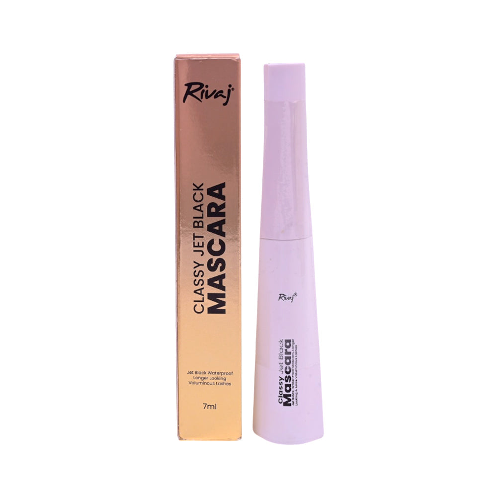 RIVAJ MASCARA WATERPROOF JET BLACK 7ML Default Title - MamasJan Makeup