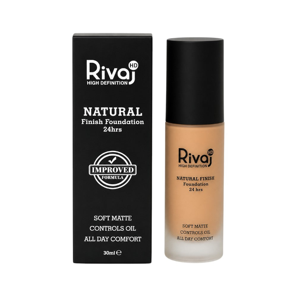 RIVAJ HD NATURAL FINISH FOUNDATION 24HRS 06 30ML Default Title - MamasJan Makeup
