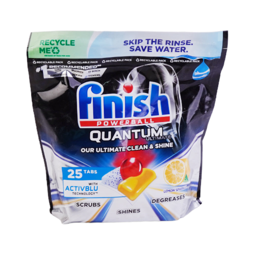 FINISH POWER BALL QUANTUM LEMON SPARKLE 25S 312.5 GM Default Title - MamasJan Grocery Nonfood