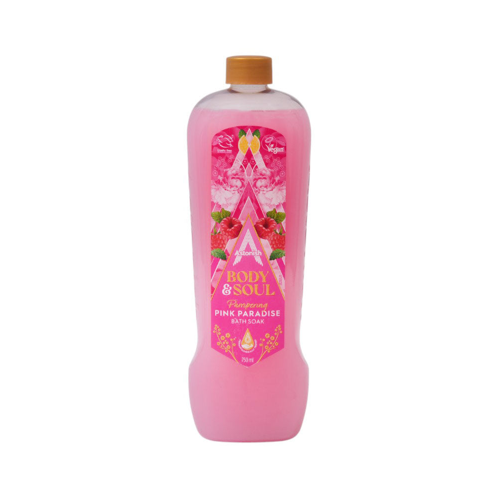 ASTONISH BATH SOAK BODY & SOUL PINK PARADISE PAMPERING 750ML Default Title - MamasJan skincare
