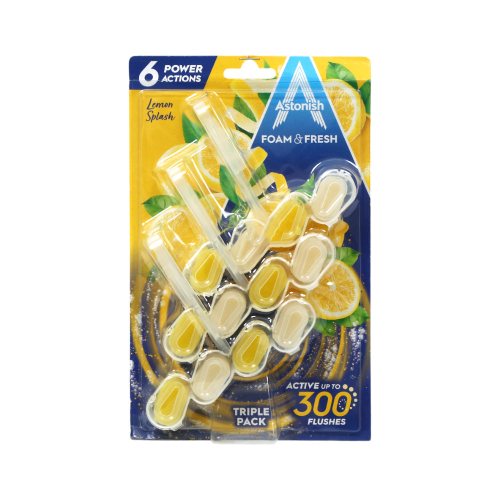 ASTONISH FOAM & FRESH LEMON SPLASH 3 PACK Default Title - MamasJan Grocery Nonfood