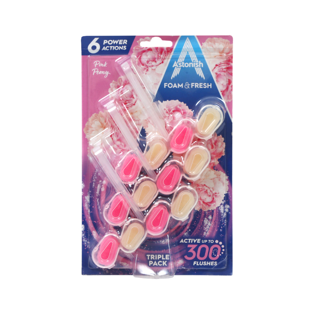 ASTONISH FOAM & FRESH PINK PEONY 3 PACK Default Title - MamasJan Grocery Nonfood