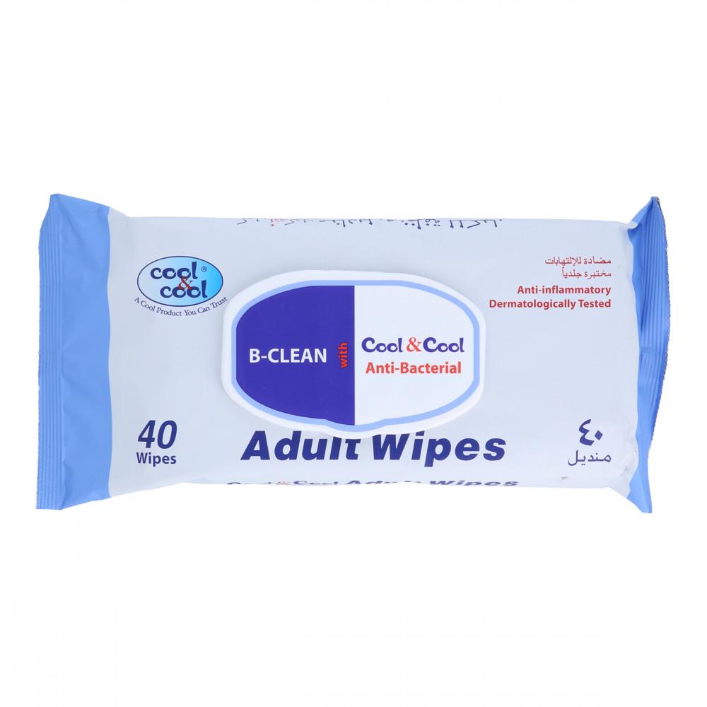 COOL & COOL ADULT WIPES 40S Default Title - MamasJan Grocery Nonfood