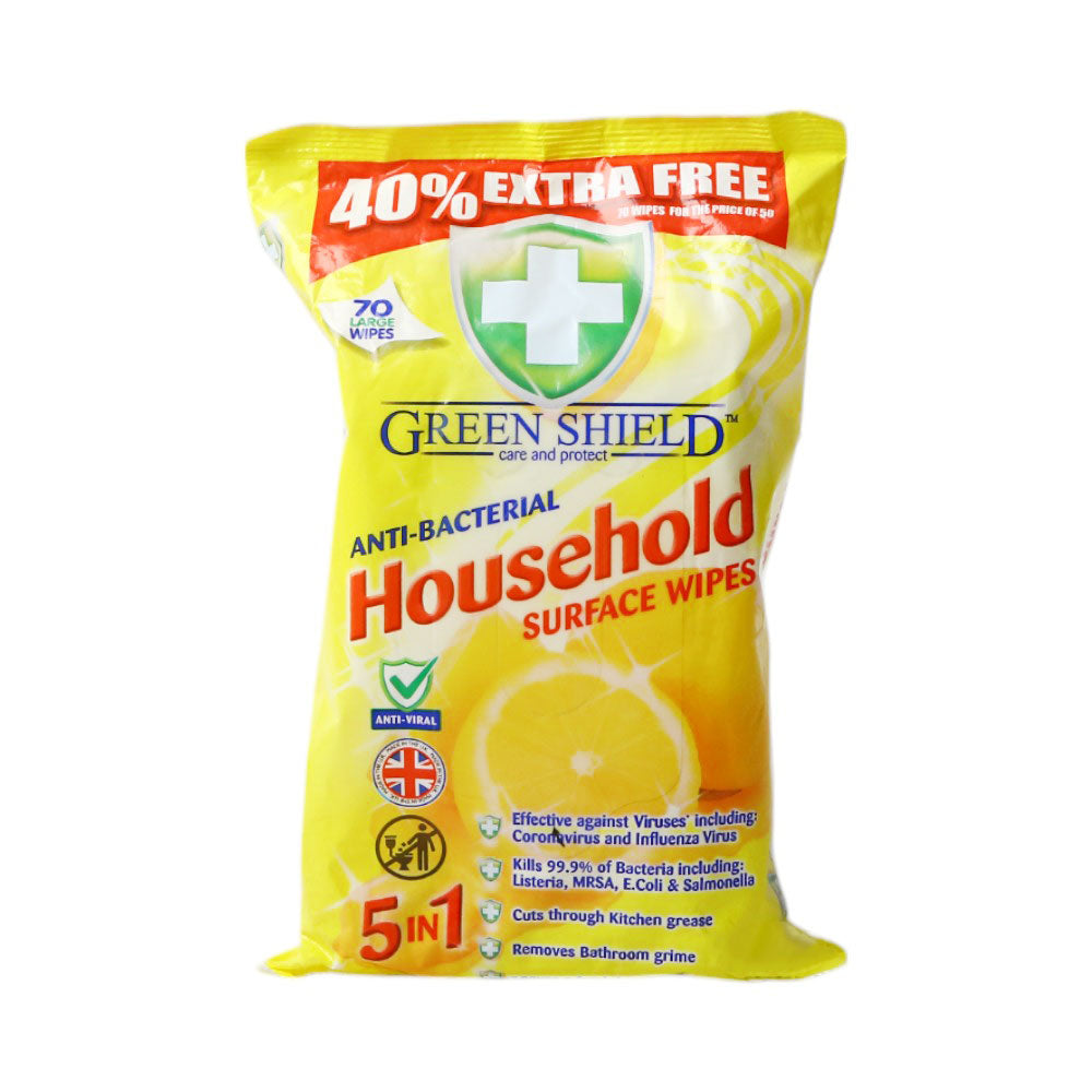 GREEN SHIELD WIPES HOUSE HOLD 5IN1 70 PC Default Title - MamasJan Grocery Nonfood