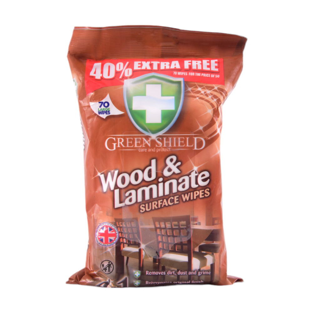 GREEN SHIELD WIPES WOOD LAMINATE SURFACE 70PC 4IN1 Default Title - MamasJan Grocery Nonfood