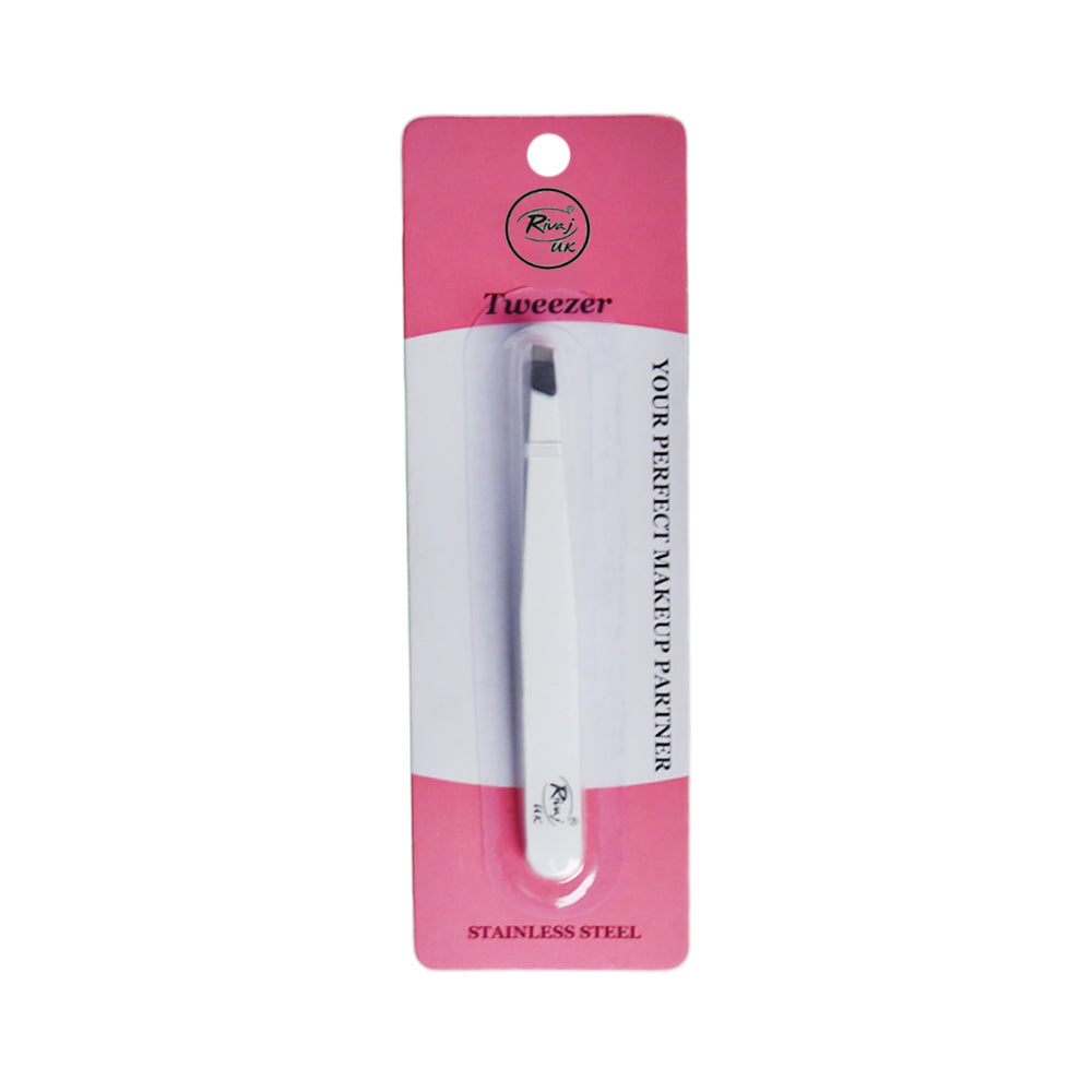 RIVAJ WHITE TWEEZER RVT-002 Default Title - MamasJan Makeup