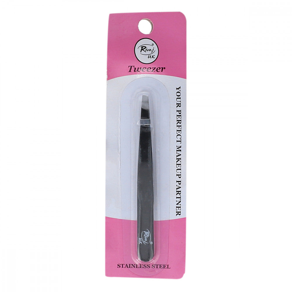 RIVAJ UK 003 BLACK TWEEZER Default Title - MamasJan Makeup