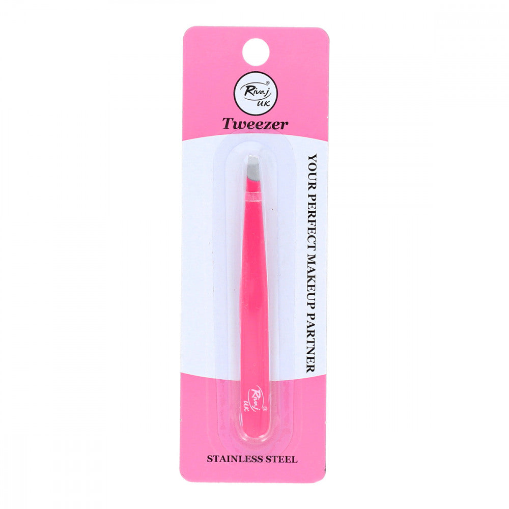 RIVAJ METALLIC PINK TWEEZER RVT-004 Default Title - MamasJan Makeup