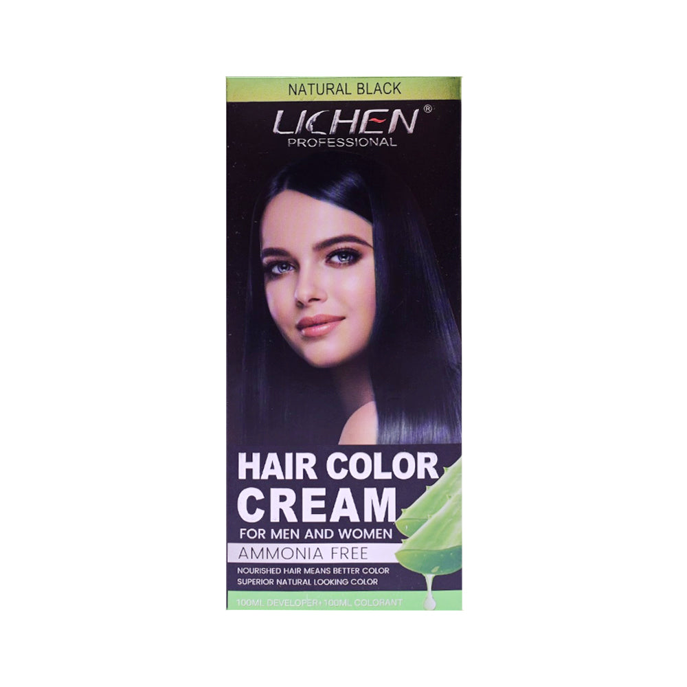 LICHEN HAIR COLOUR CREAM BLACK 200ML Default Title - MamasJan haircare