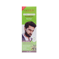 LICHEN HERBAL HAIR COLOR PUMP SHAMPOO D-BROWN 4 BEARD&MOUSTA Default Title - MamasJan haircare