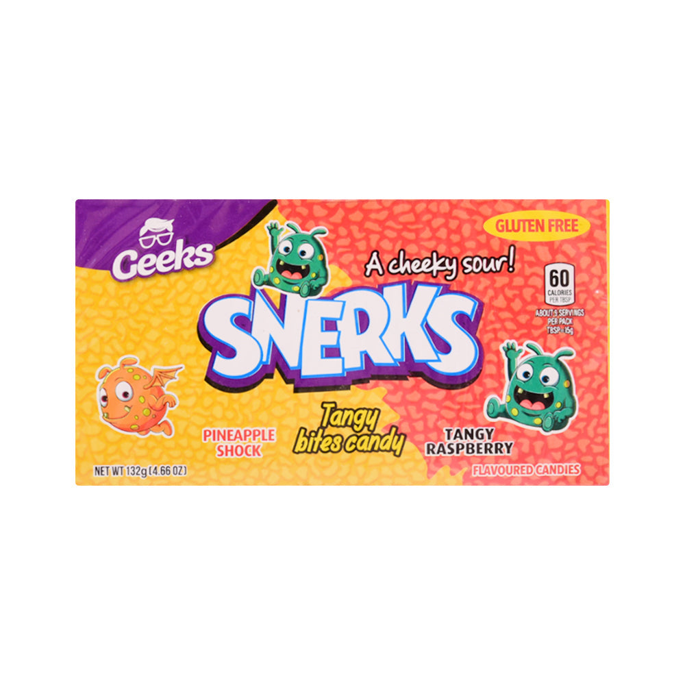 GEEKS SNERKS PINEAPPLE SHOCK & TANGY RASPBERRY 132 GM Default Title - MamasJan GroceryFoods