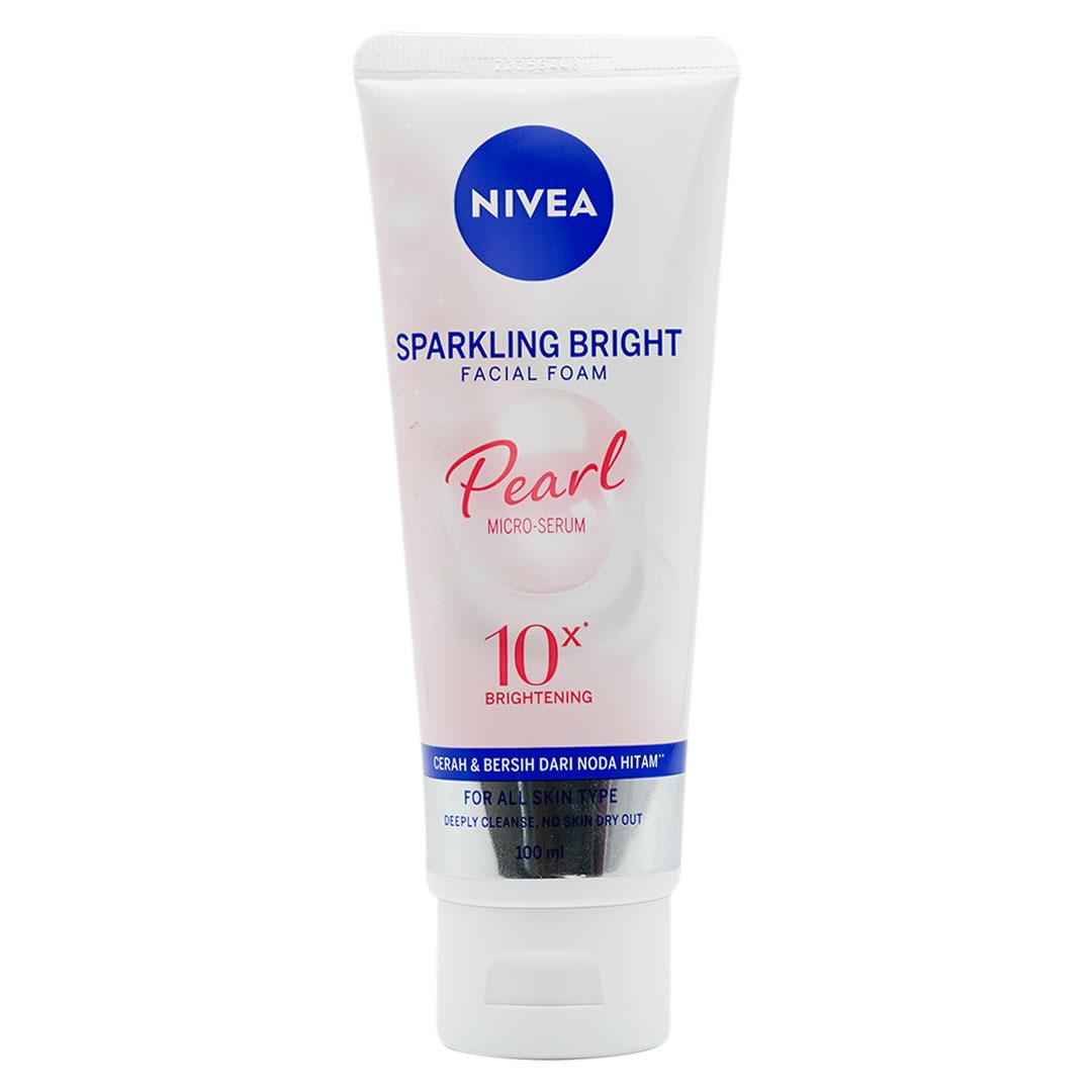 Nivea Face Wash Scrub Sparkling Bright Facial Foam Pearl 10X 100Ml