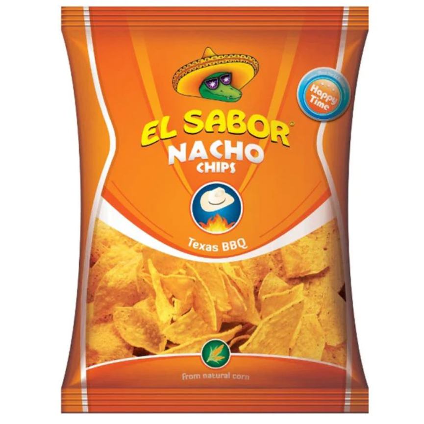 EL SABOR NACHO CHIPS TEXAS BBQ 100 GM Default Title - MamasJan Grocery