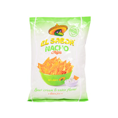 EL SABOR NACHO CHIPS SOUR CREAM & ONION FLAVOR 100 GM Default Title - MamasJan Grocery Food