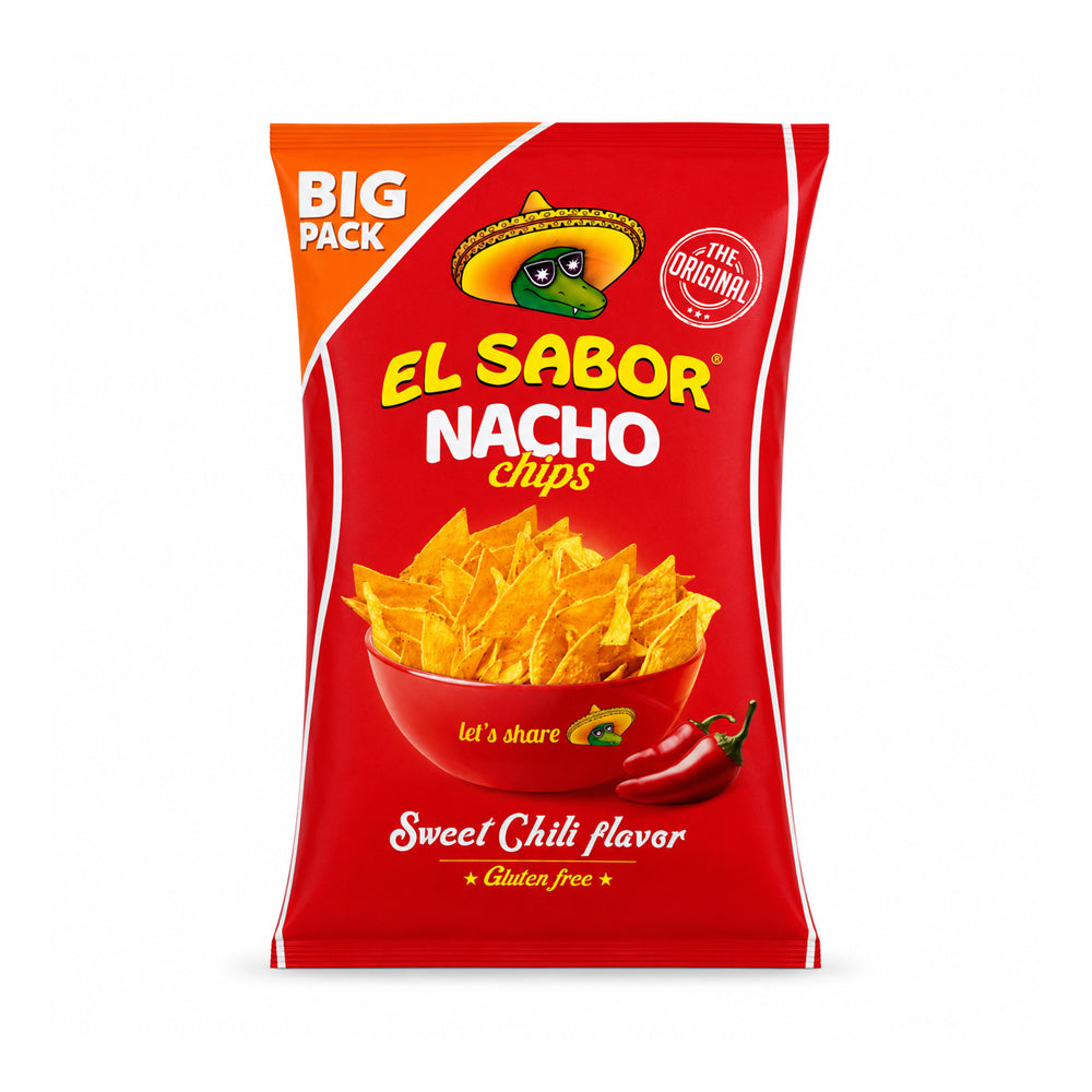 EL SABOR NACHO CHIPS SWEET CHILLI FLAVOUR GLUTEN FREE 180 GM Default Title - MamasJan GroceryFoods