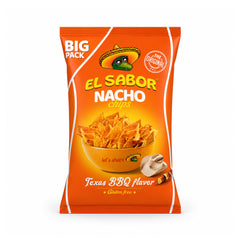 EL SABOR NACHO CHIPS TEXAS BBQ FLAVOR 180 GM Default Title - MamasJan GroceryFoods