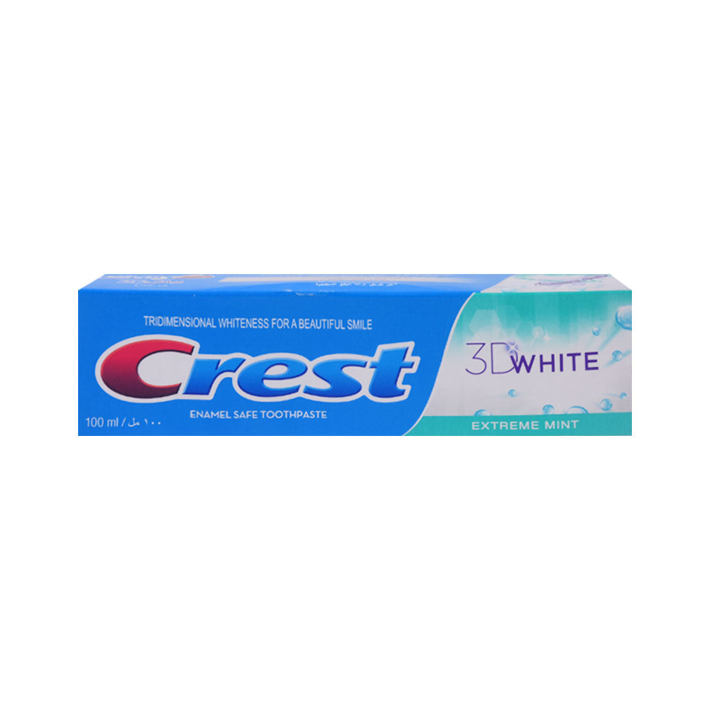 CREST TOOTH PASTE 3D EXTREME MINT WHITE 100 ML Default Title - MamasJan Grocery Non Foods