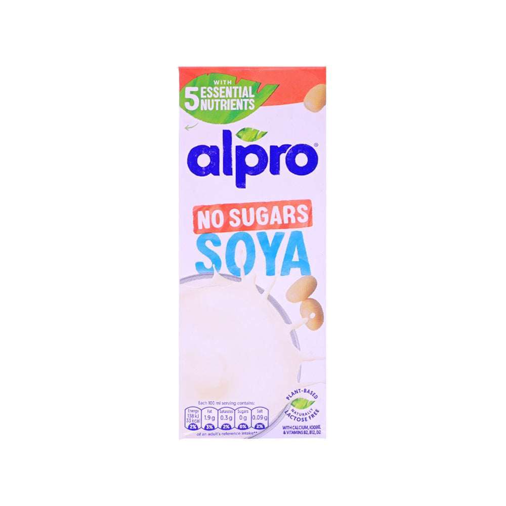ALPRO MILK SOYA WITH ESSENTIAL NUTRIENTS NO SUGAR 1LTR Default Title - MamasJan GroceryFoods