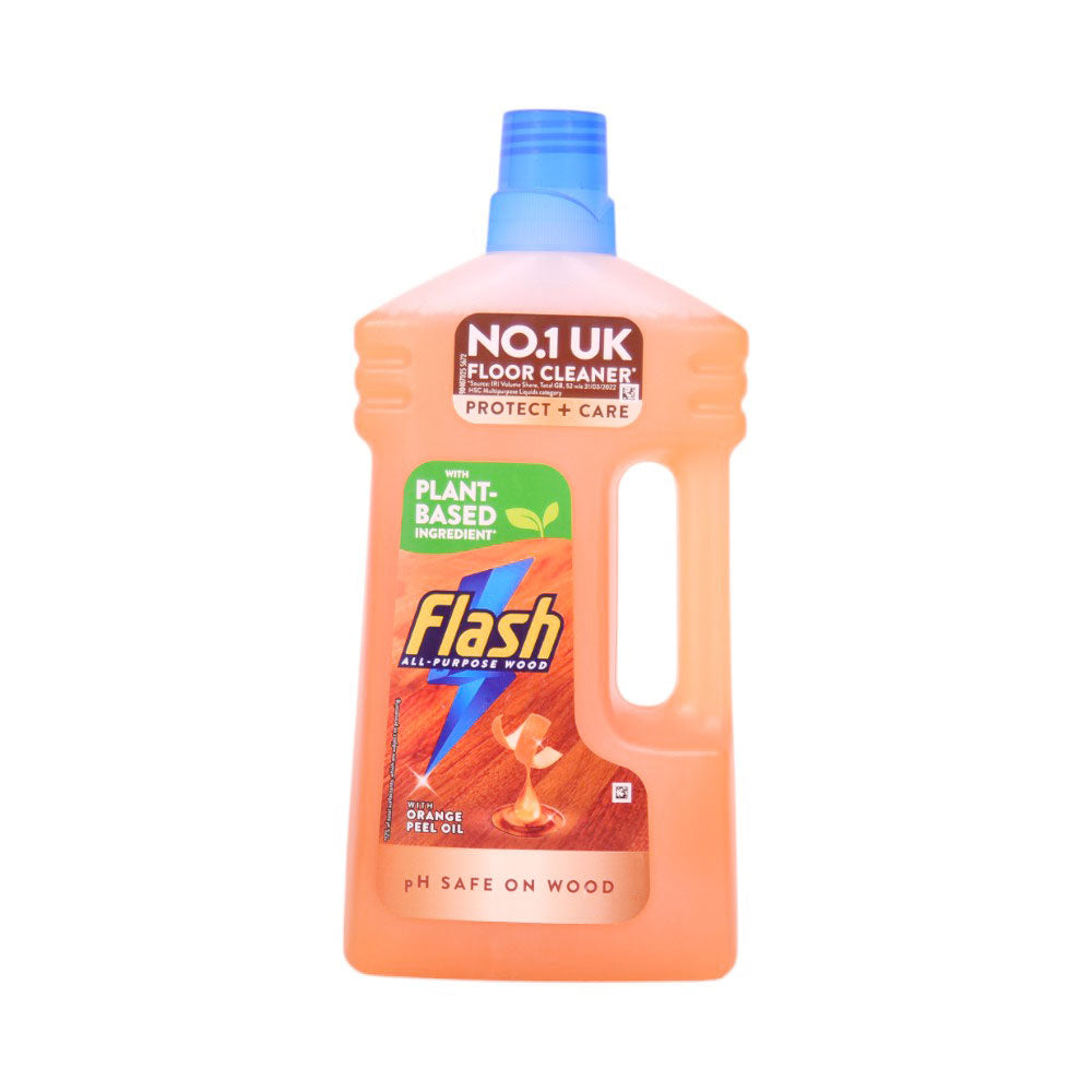 FLASH FLOOR CLEANER SAFE ON WOOD ORANGE PEEL OIL 1 LTR Default Title - MamasJan Grocery Nonfood