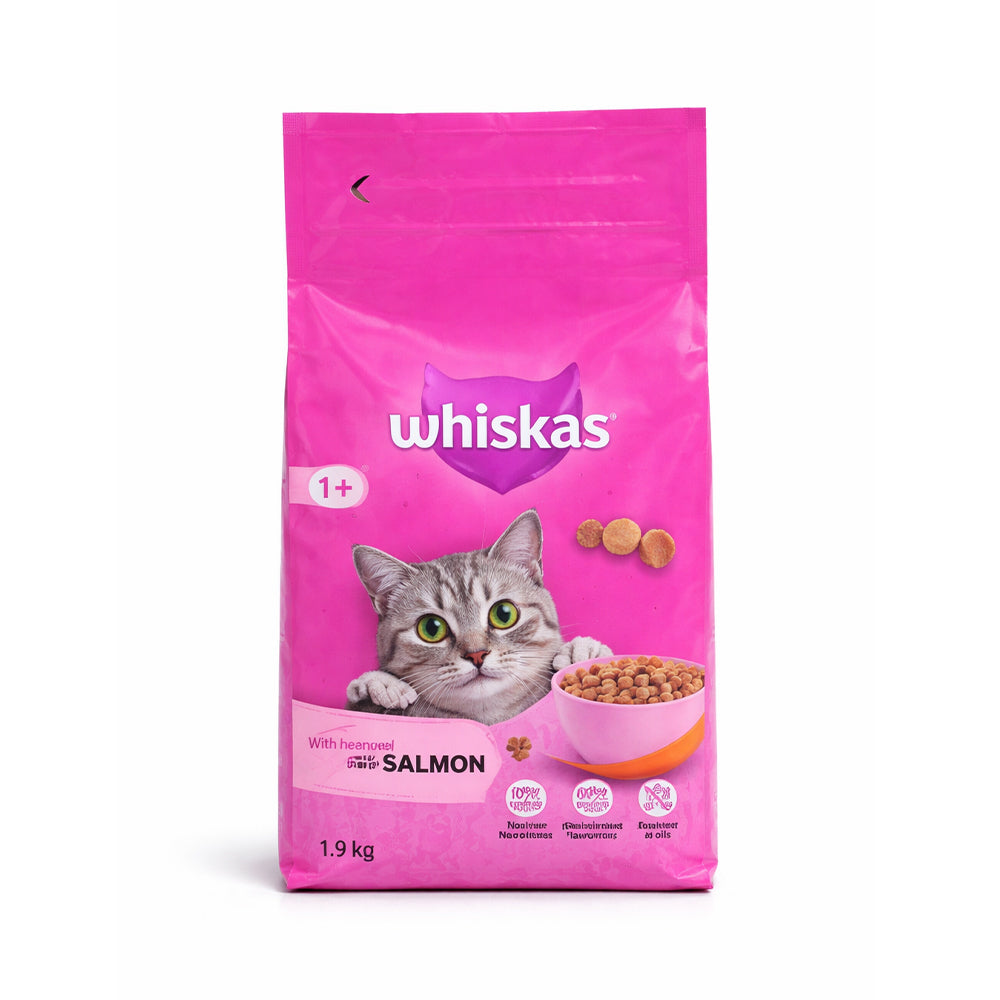 WHISKAS CAT FOOD POUCH SALMON 1+YEAR 1.9 KG Default Title - MamasJan Pet Essentials