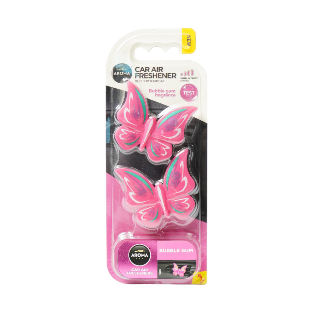 AROMA CAR AIR FRESHENER DOUBLE BUTTERFLY BUBBLE GUM Default Title - MamasJan Grocery Nonfood