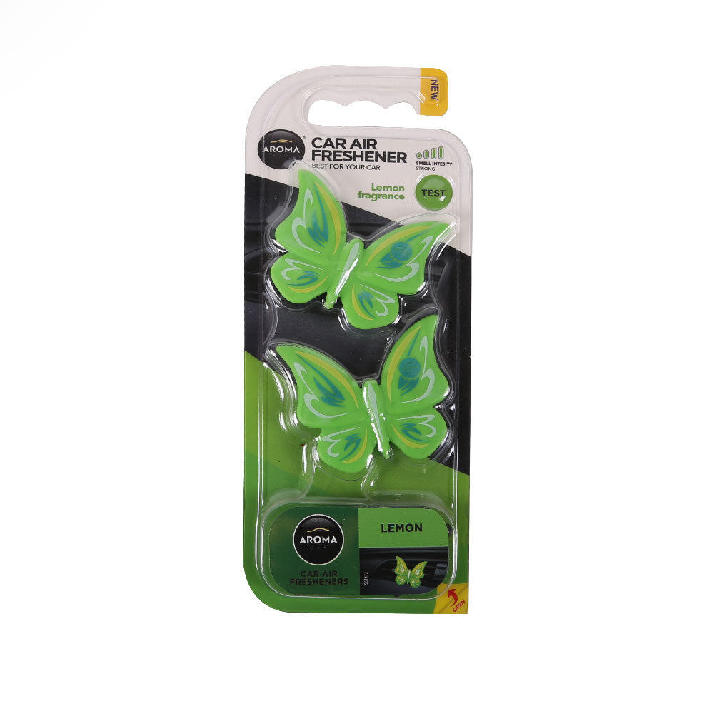 AROMA CAR AIR FRESHENER DOUBLE BUTTERFLY LEMON Default Title - MamasJan Grocery Nonfood