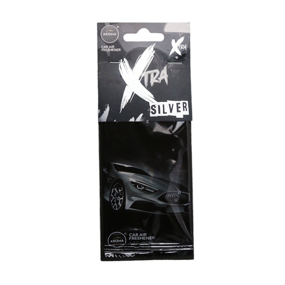 AROMA CAR XTRA CAR AIR FRESHENER SILVER Default Title - MamasJan Grocery Nonfood