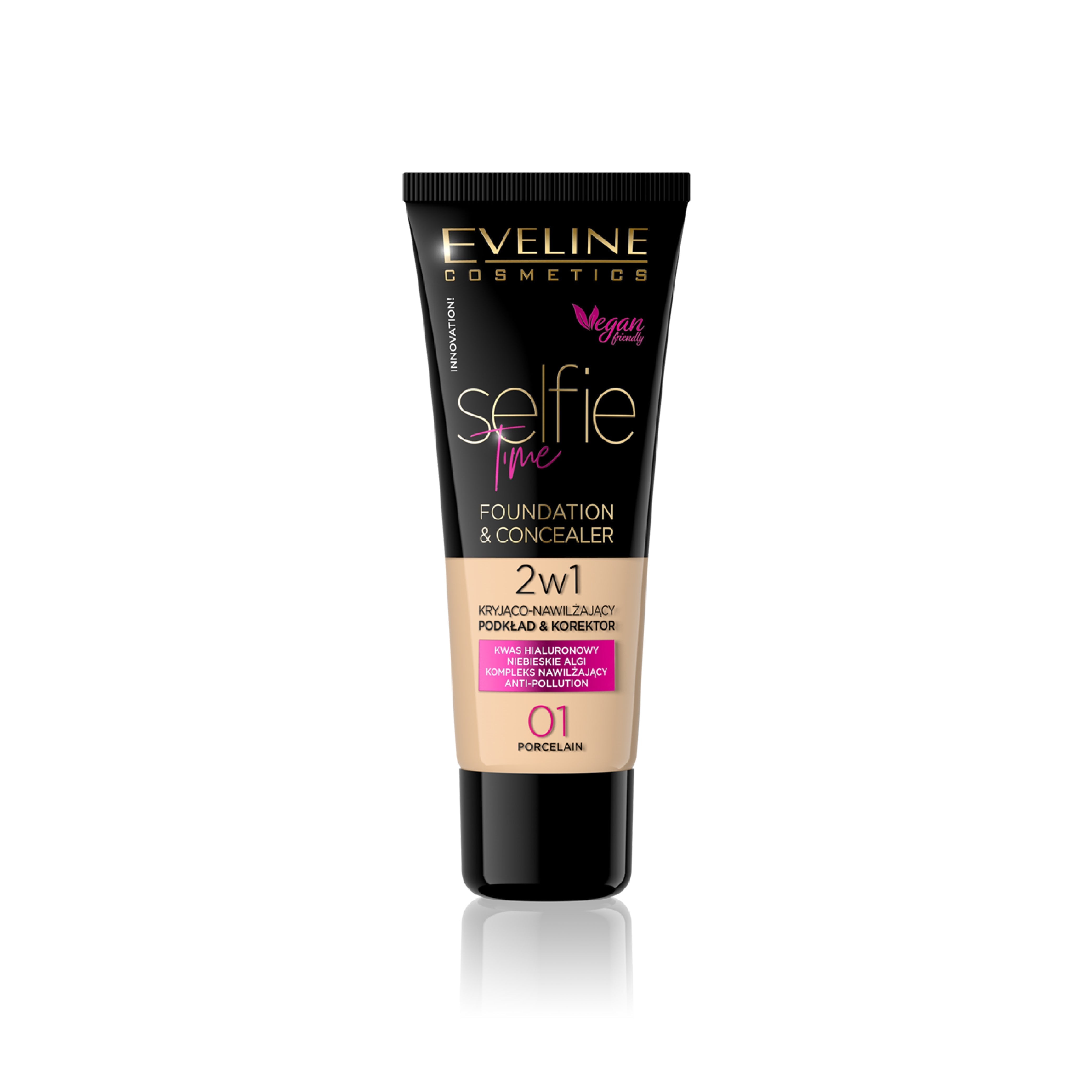 EVELINE SELFIE TIME FOUNDATION & CONCEALER 30ML 06 HONEY - MamasJan Makeup