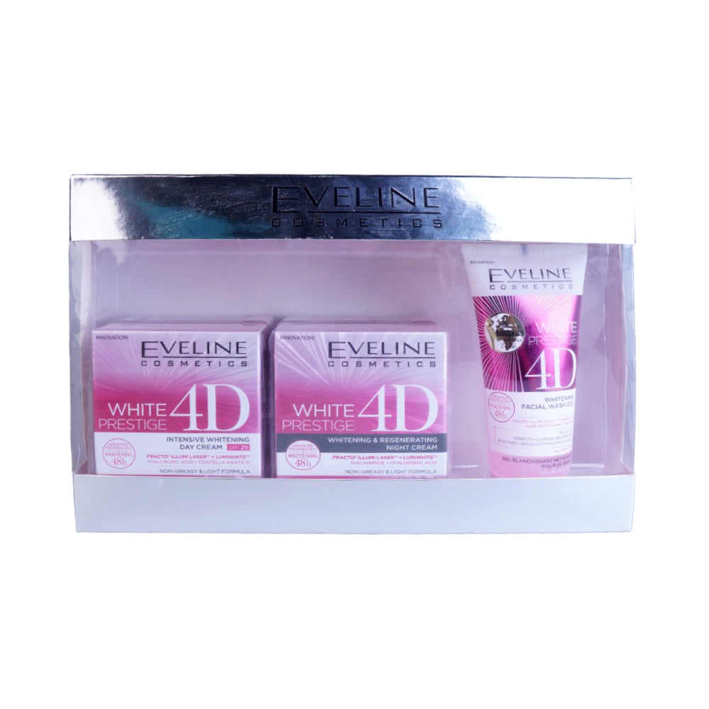 EVELINE WHITE PRESTIGE 4D GIFT SET 4D DAY 4D NIGHT 4D WAS Default Title - MamasJan Makeup