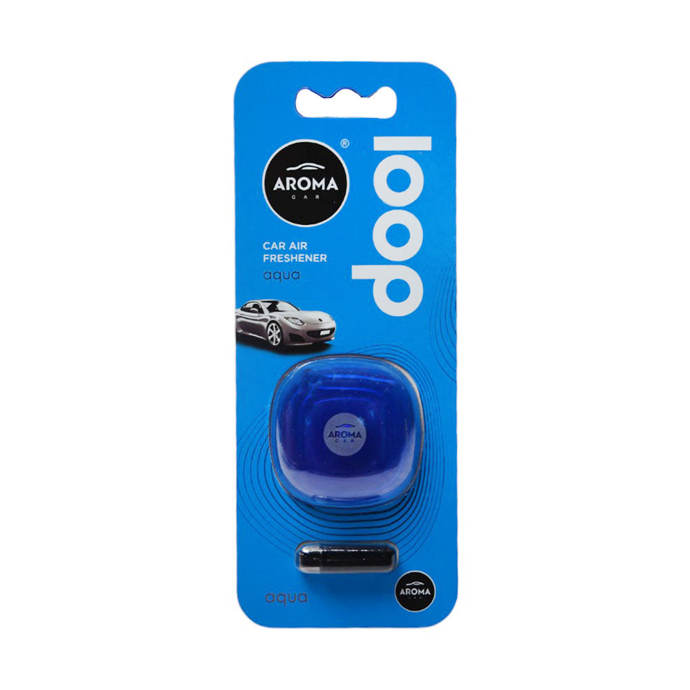 AROMA CAR AIR FRESHENER LOOP GEL AQUA Default Title - MamasJan Grocery Nonfood